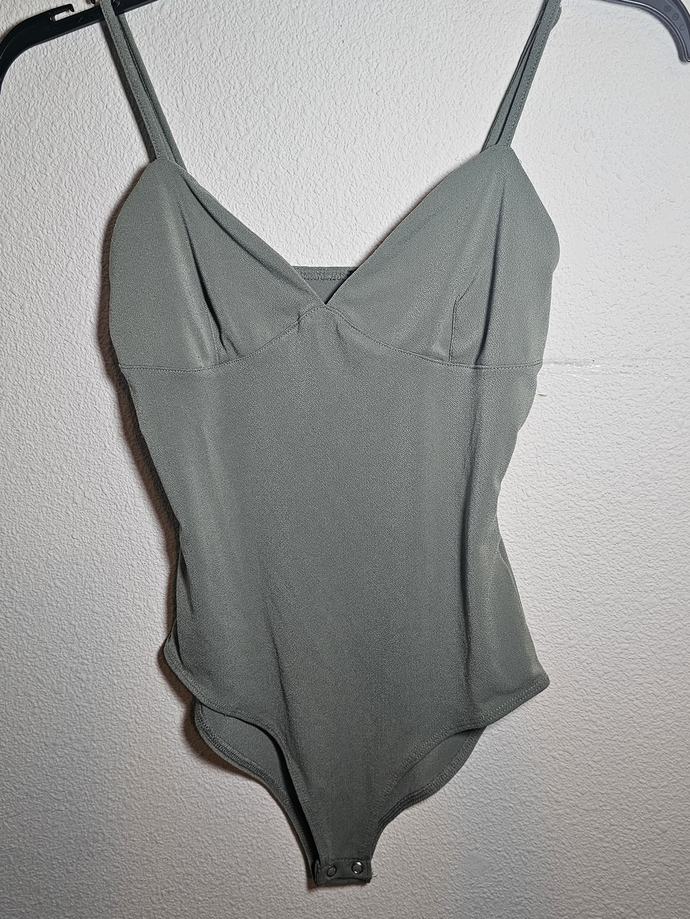 Sage Green V-Neck Snap Bottom Bodysuit